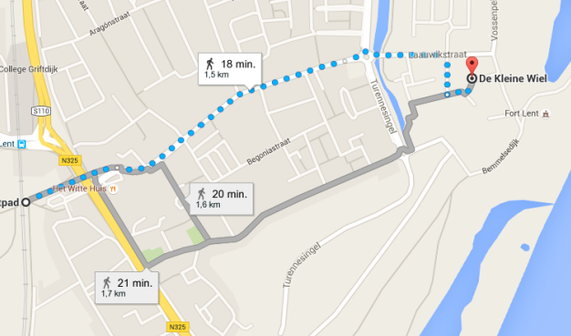 looproute vanaf het station